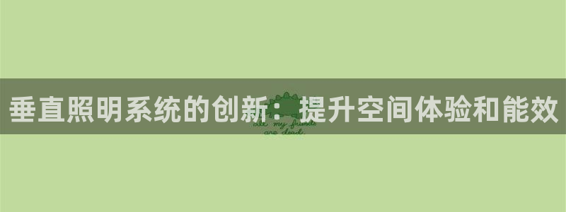 垂直照明系统的创新：提升空间体验和能效