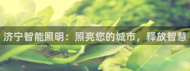 济宁智能照明：照亮您的城市，释放智慧