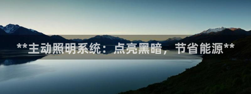 **主动照明系统：点亮黑暗，节省能源**