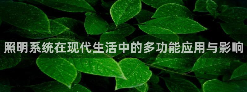 照明系统在现代生活中的多功能应用与影响