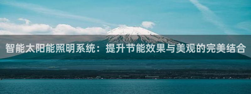 智能太阳能照明系统：提升节能效果与美观的完美结合
