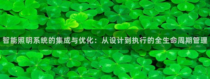 智能照明系统的集成与优化：从设计到执行的全生命周期管理