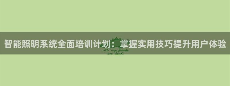 智能照明系统全面培训计划：掌握实用技巧提升用户体验